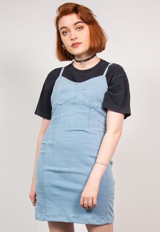 VINTAGE DENIM SPAGHETTI STRAP DRESS