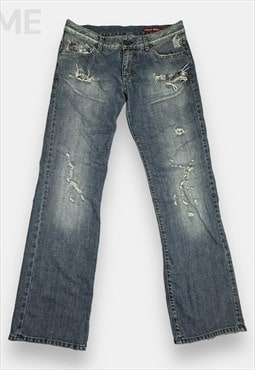 Miss Sixty vintage blue distressed denim jeans womans W34