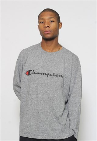 VINTAGE CHAMPION LONG SLEEVED LOGO T-SHIRT