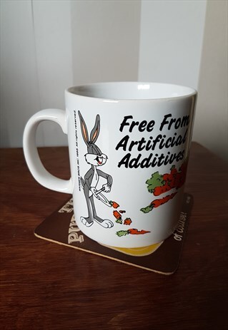 VINTAGE 90S WARNER BROS. BUGS BUNNY CARROTS MUG CUP