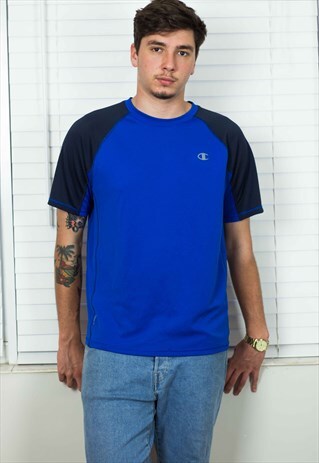 VINTAGE CHAMPION T-SHIRT LOGO 90S L 5.6