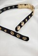 VINTAGE Y2K FAUX LEATHER CHOKER WITH METAL RIVETS