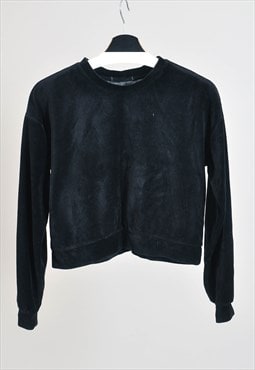 Vintage 90s velvet jumper in black
