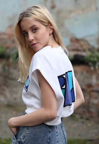 RARE VINTAGE 80'S ADIDAS ORIGINALS ATP GOLD TENIS CROP TOP