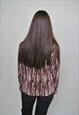 90'S MULTICOLOR SHIRT VINTAGE BUTTON UP BLOUSE ASIAN STYLE 