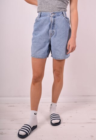 WOMENS VINTAGE DENIM SHORTS W30 BLUE 90S