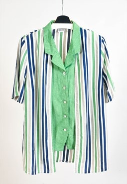 Vintage striped oversize blouse