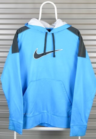 Nike big logo hoodie blue medium | Last On Left VTG | ASOS Marketplace