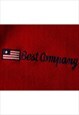 VINTAGE BEST COMPANY RED QUARTER ZIP SWEATSHIRT WOMENS