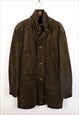 Vintage Burberry Suede Jacket in Green