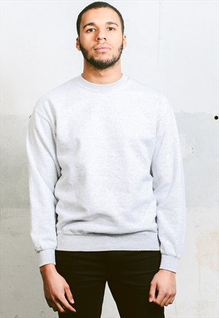 VINTAGE PLAIN GREY SWEATSHIRT