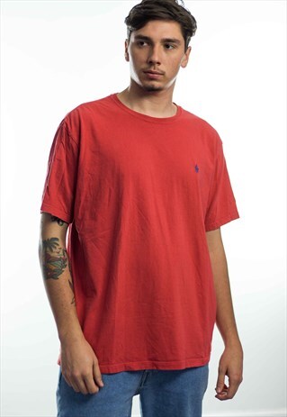 VINTAGE POLO RALPH LAUREN T-SHIRT LOGO 90S L 7.7