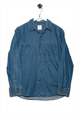 Vintage Open Trails Denim Shirt Regular Look Blue