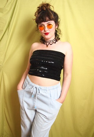 VINTAGE WASHED HIGH WAISTED DENIM