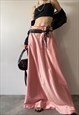 VINTAGE Y2K 00S MAXI SKIRT IN CORAL PINK