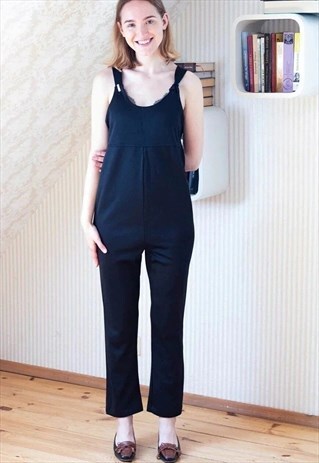 Black sleeveless vintage jumpsuit