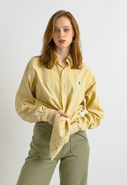 Ralph Lauren Yellow Cotton Logo Long Sleeve Shirt 7303