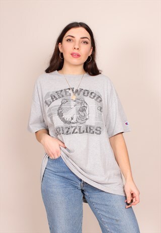 VINTAGE 90S GREY CHAMPION T-SHIRT