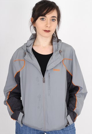 VINTAGE REEBOK GREY SPORTS TRACKSUIT JACKET