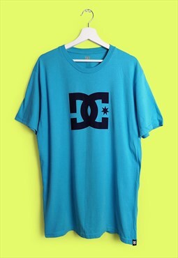Vintage 90's Y2K DC Skate Big Logo T-shirt Blue