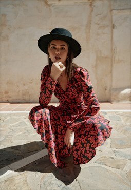 Elena poppy fall dress