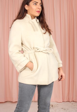 VINTAGE 60S WOOL JACKET IN CREAM