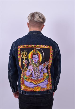 VINTAGE 90'S REWORKED GANESH WRANGLER DENIM JACKET LARGE