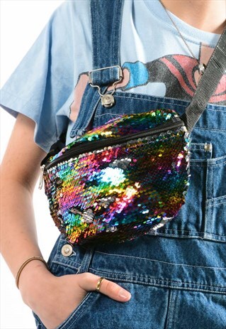 RAINBOW SEQUIN FESTIVAL BUMBAG