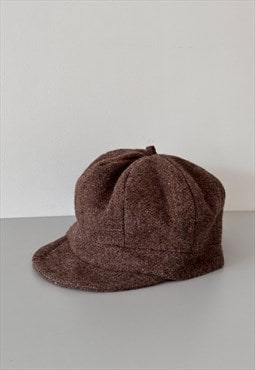 Vintage Harris Tweed Wool Hat Cap