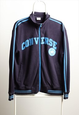 Vintage Converse Zip up Logo Sweatshirt Navy