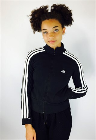 ADIDAS BLACK SOFT COTTON JACKET
