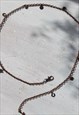 STOCK Y2K BRONZE METALLIC CHARM CHAIN BELT.