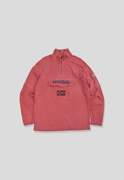 Vintage Napapijri 1/4 Zip Sweatshirt in Pink