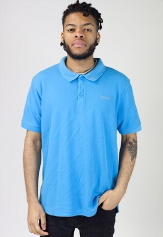VINTAGE REEBOK BLUE POLO SHIRT