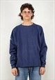 Vintage 90s Men ADIDAS Sweatshirt in Blue