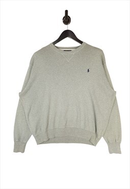 Mens Polo Ralph Lauren Small Logo Sweatshirt in Grey Size XL