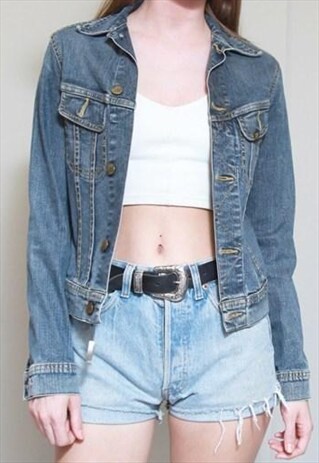 VINTAGE 1980'S LEE MID WASH DENIM JACKET