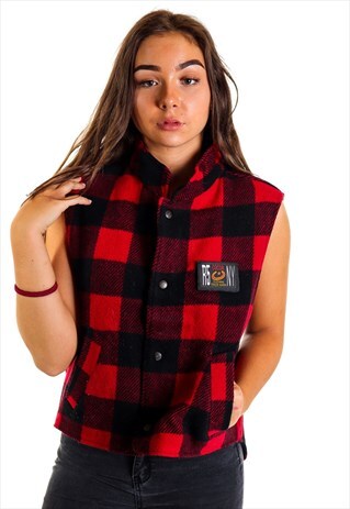 VINTAGE FLANNEL GILET SHIRT S937