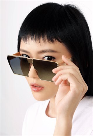 MISSY GOLD OVERSIZED SUNGLASSES