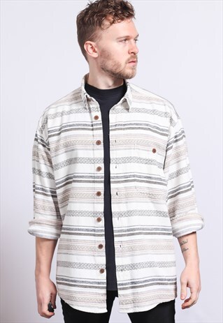 VINTAGE AZTEC PATTERNED SHIRT