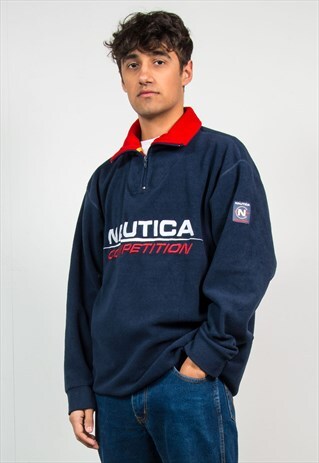 NAUTICA COMPETITION QUARTER ZIP FLEECE JUMPER JACKET