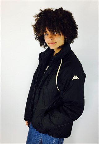 KAPPA BLACK PUFFER COAT
