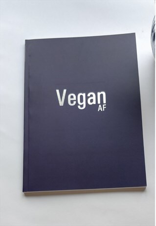 VEGAN AF NAVY AND SILVER FOIL NOTEBOOK