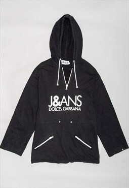 Dolce and gabbana black oversized  hooded sweatshirt
