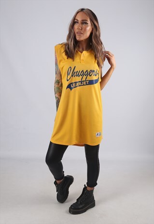 VINTAGE SPORTS JERSEY VEST OVERSIZED LONG (4AM)