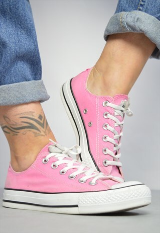 VINTAGE 90S CONVERSE PINK OX SHOES PREPPY RETRO FESTIVAL