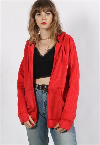 VINTAGE ADIDAS HOODIE RED