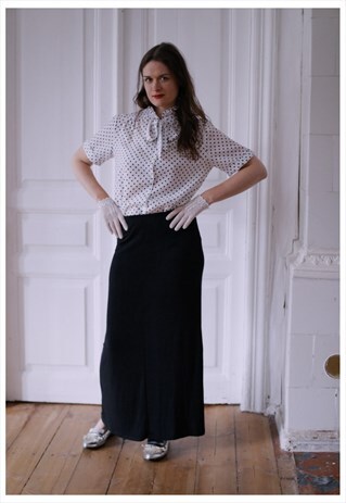 VINTAGE 90'S BLACK MAXI SKIRT