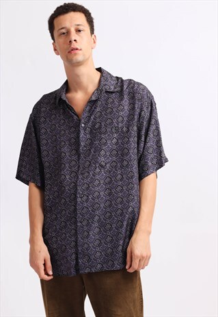 VINTAGE PATTERN SILK SHIRT
