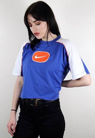 VINTAGE BLUE NIKE CROP TOP